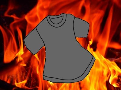 燃えるシャツのイメージ